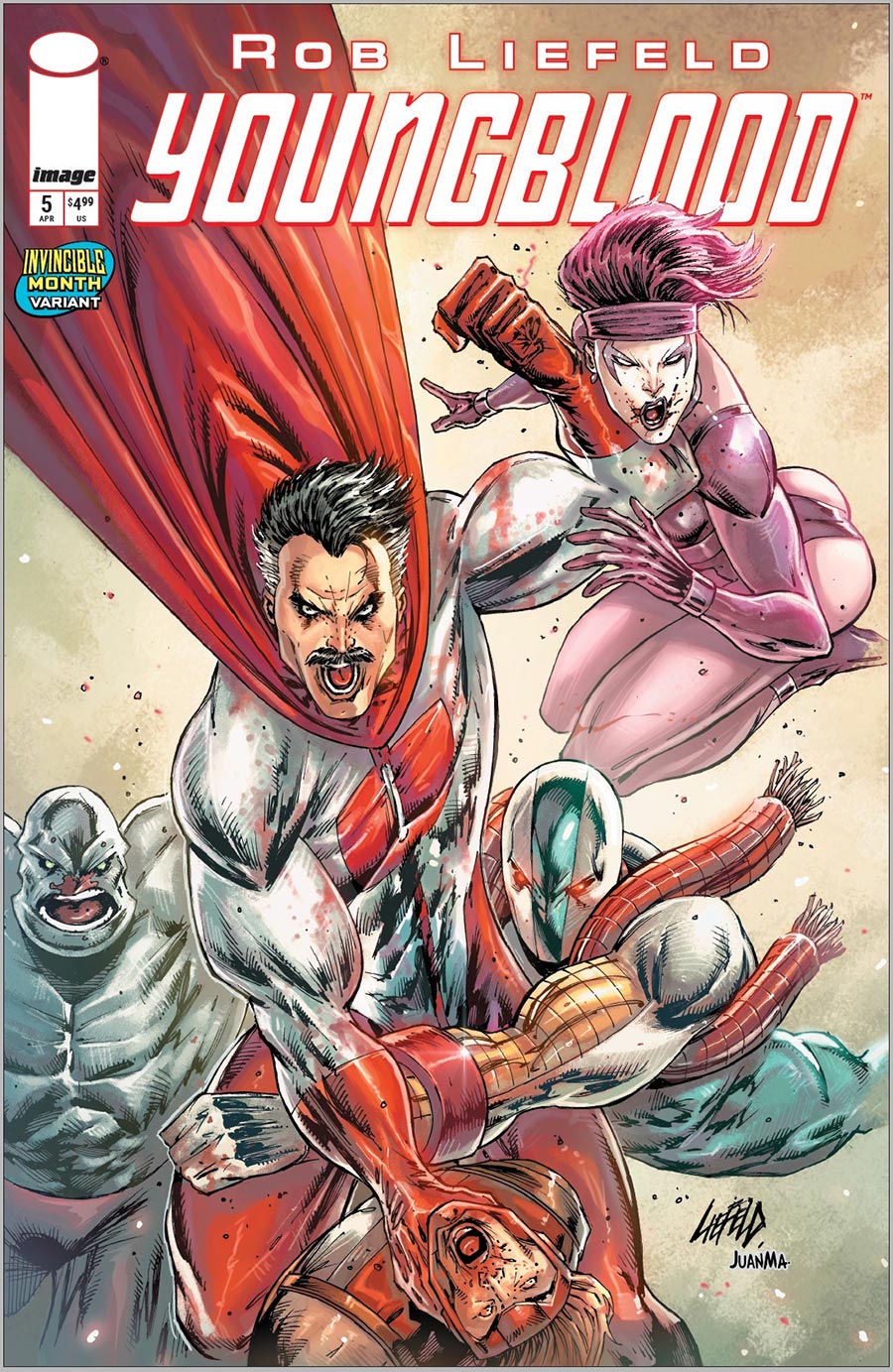 Youngblood Vol 6 #5 Cover G Variant Rob Liefeld Invincible Team-Up Omni-Man Cover