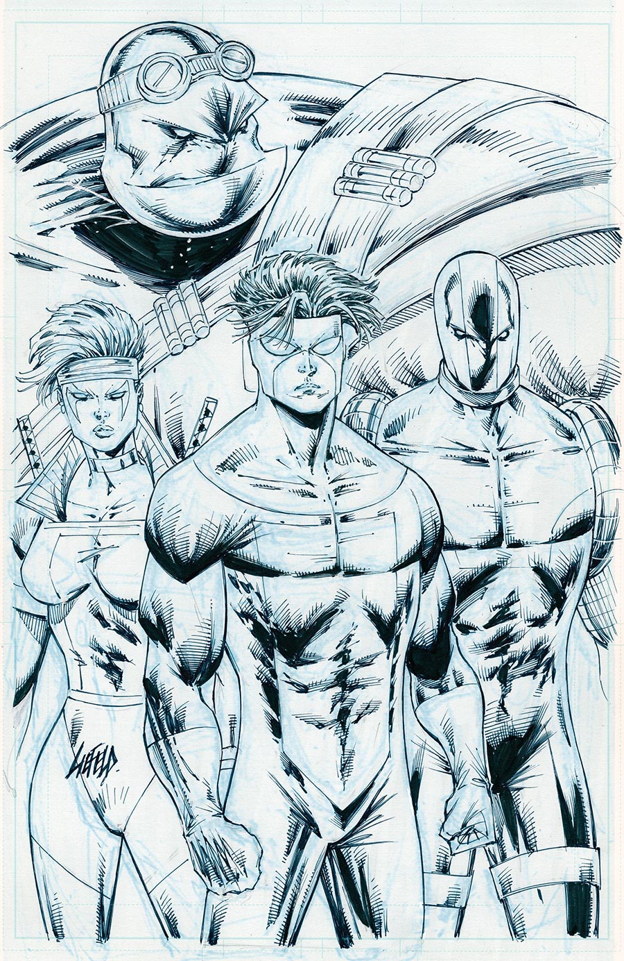 Youngblood Vol 6 #5 Cover H Variant Rob Liefeld Invincible Team-Up Invincible Black & White Cover