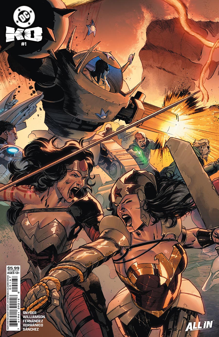 DC K.O. #1 Cover T 4th Ptg B Javier Fernandez Connecting Card Stock Variant Cover (DC All In)