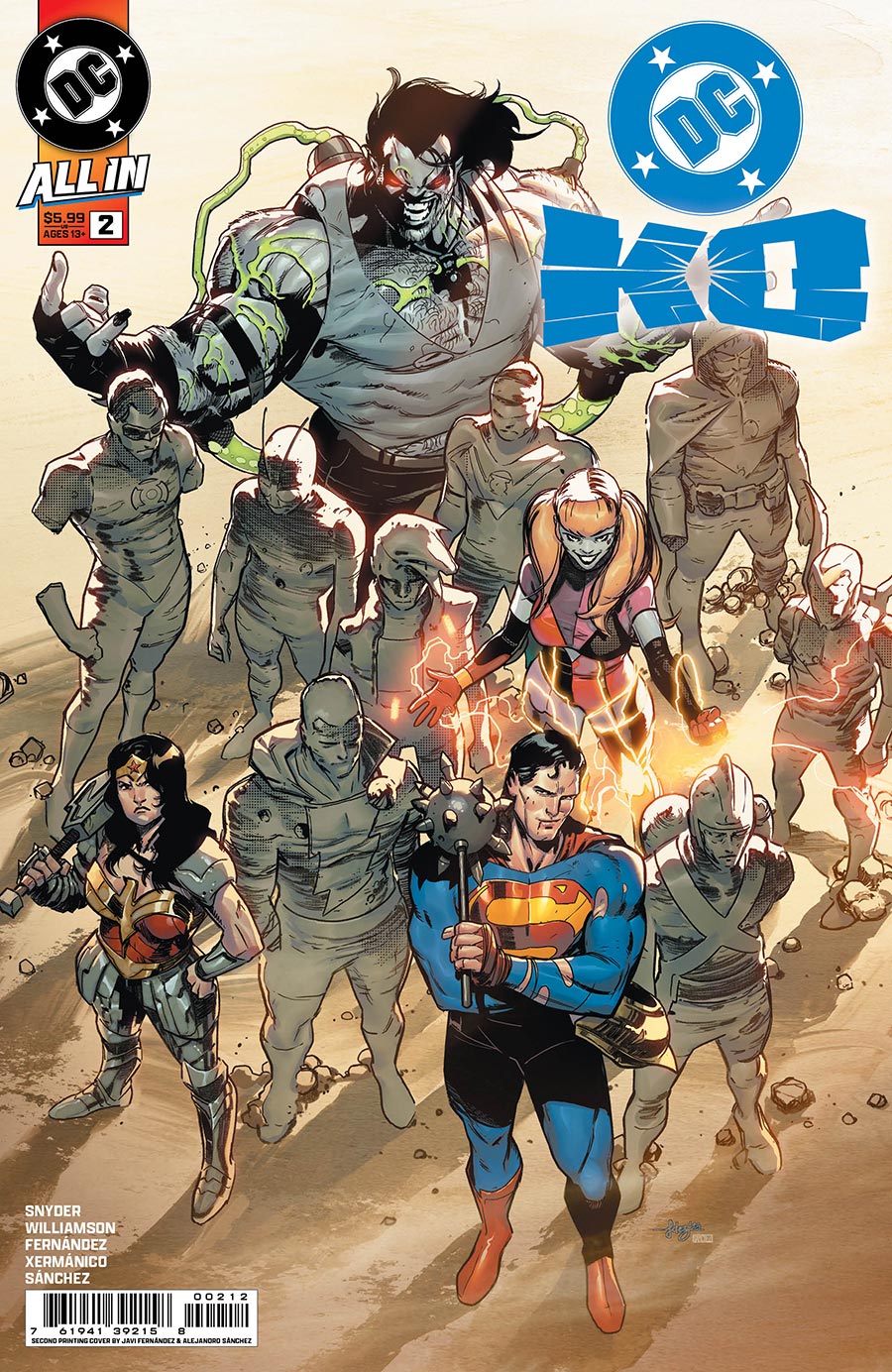 DC K.O. #2 Cover L 2nd Ptg A Javier Fernandez Logo Color Variant Cover (DC All In)