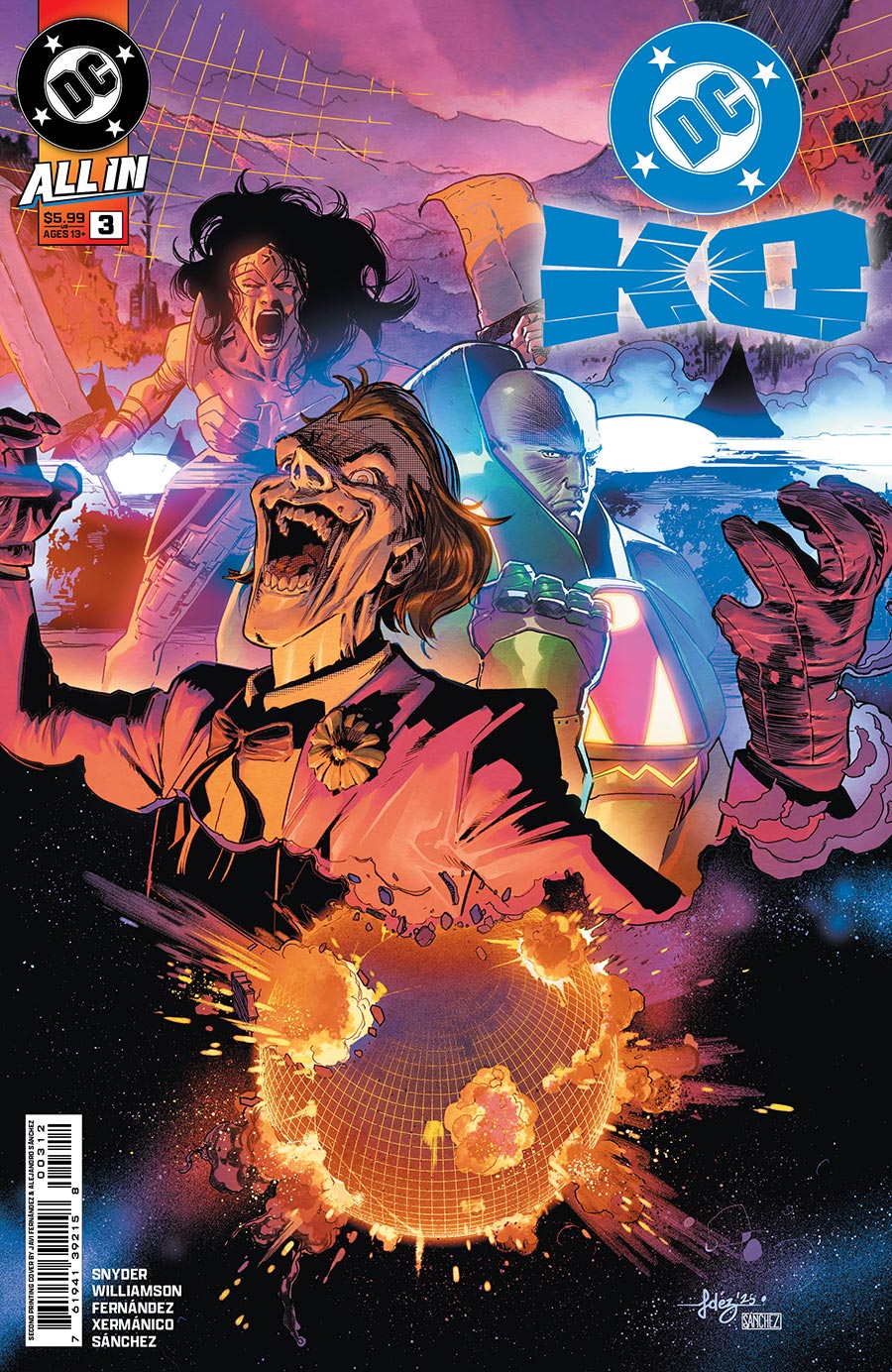 DC K.O. #3 Cover L 2nd Ptg A Javier Fernandez Logo Color Variant Cover (DC All In)