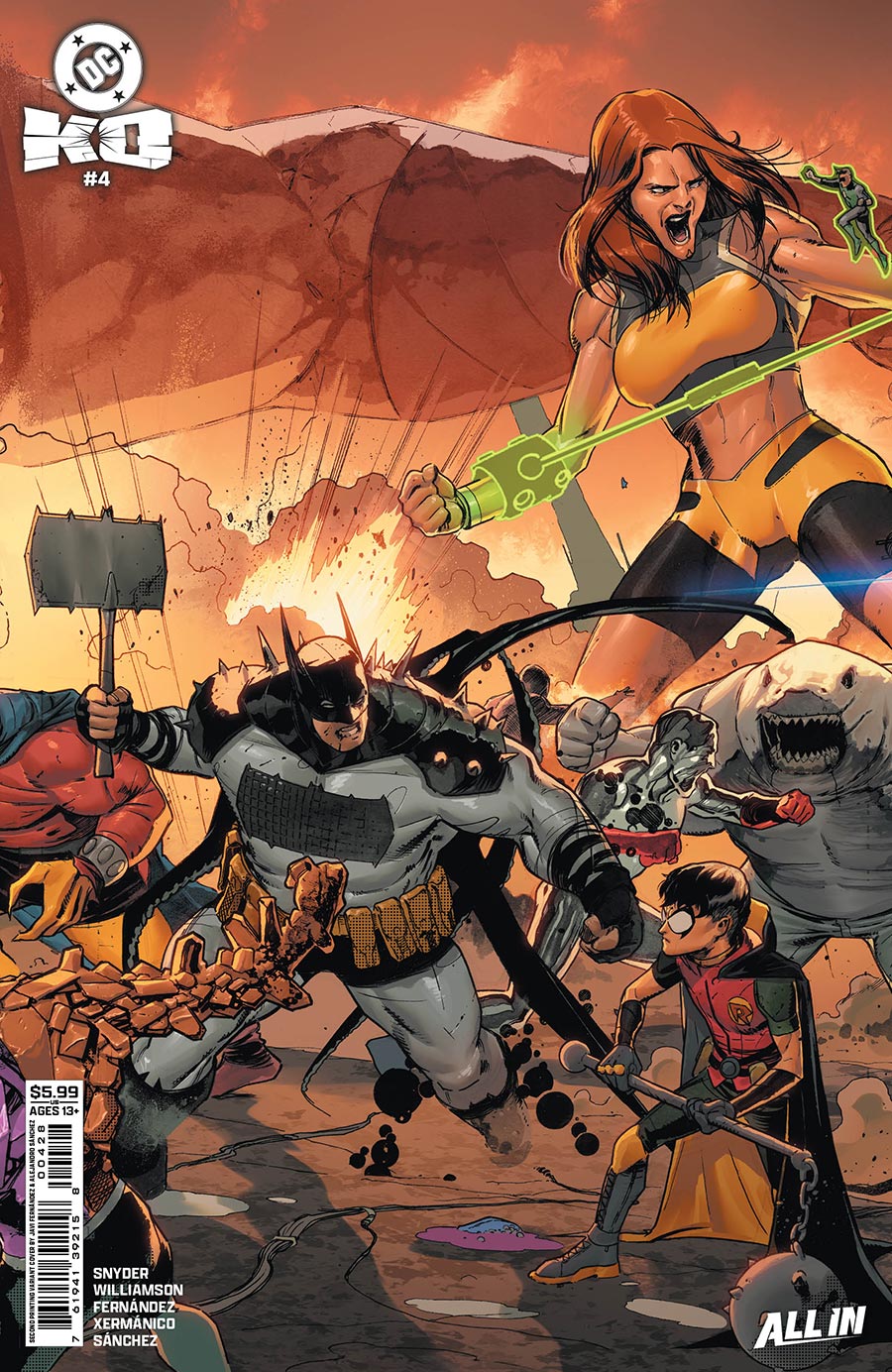 DC K.O. #4 Cover M 2nd Ptg B Javier Fernandez Connecting Card Stock Variant Cover (DC All In)