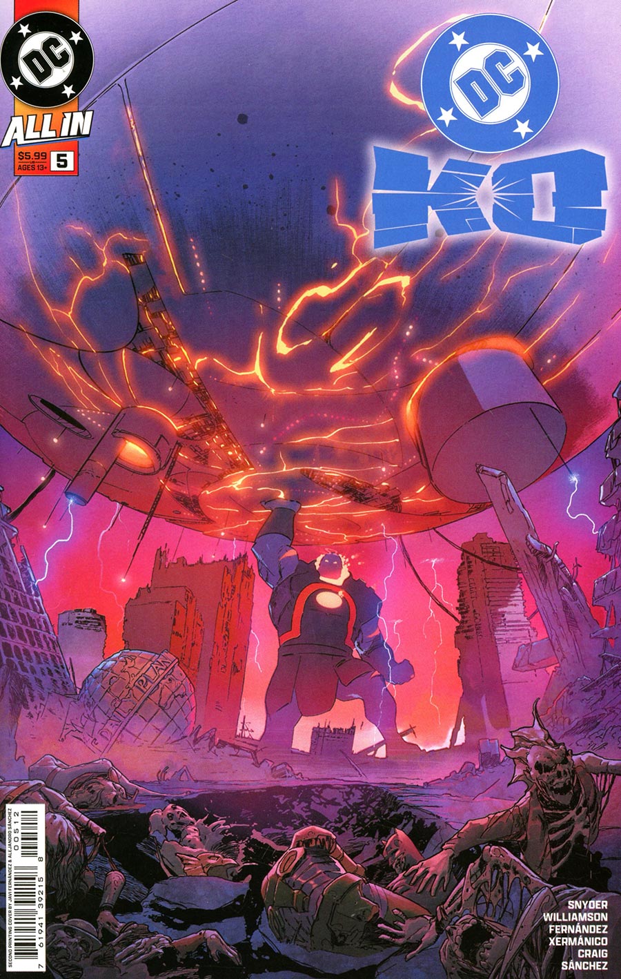 DC K.O. #5 Cover L 2nd Ptg A Javier Fernandez Logo Color Variant Cover (DC All In)