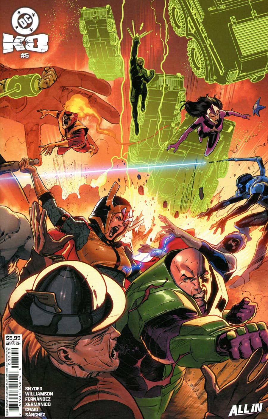 DC K.O. #5 Cover M 2nd Ptg B Javier Fernandez Connecting Card Stock Variant Cover (DC All In)