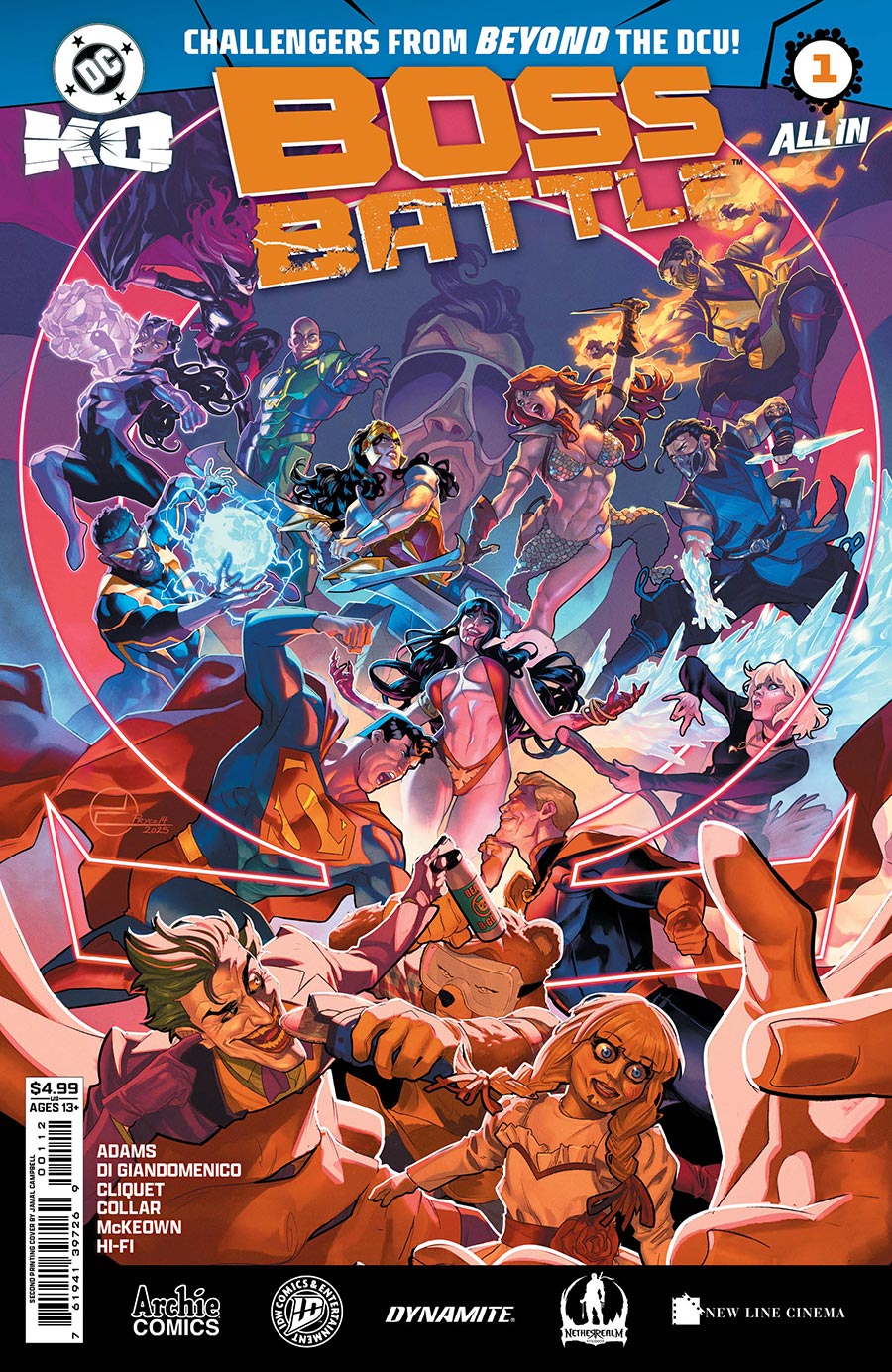 DC K.O. Boss Battle #1 (One Shot) Cover I 2nd Ptg A Jamal Campbell Logo Color Variant Cover (DC All In)