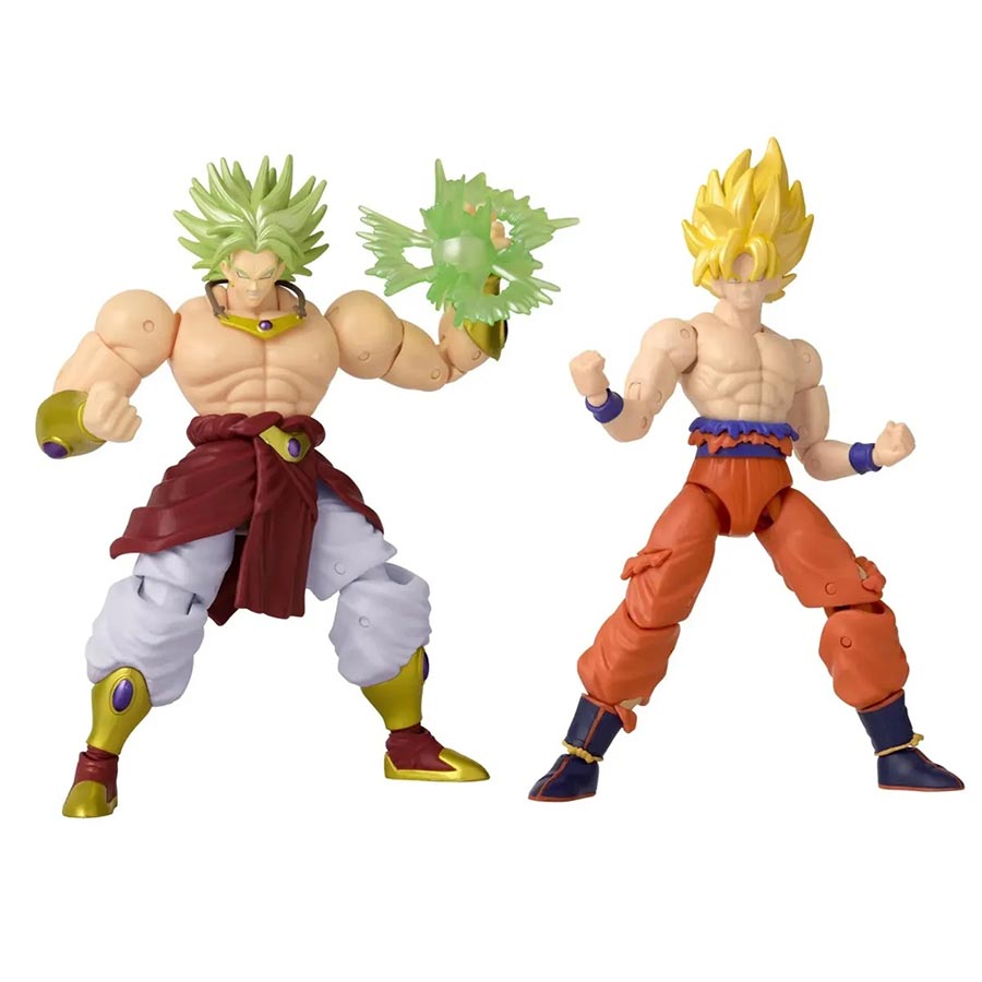 Dragon Ball Super Super Hero Dragon Stars Super Saiyan Broly vs Super Saiyan Goku Battle Damage 2-Pack Action Figure