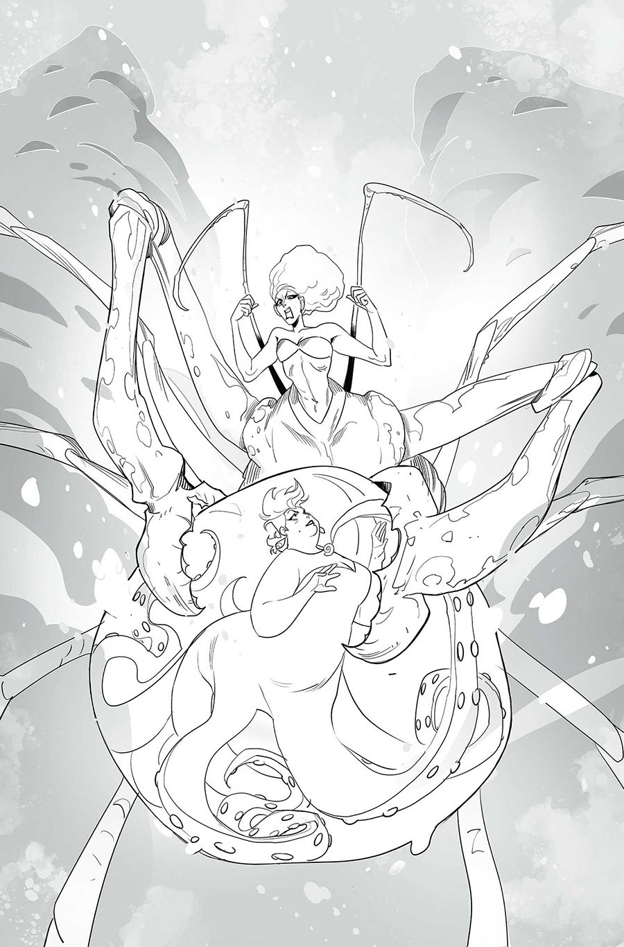 Disney Villains Ursula #3 Cover N Incentive Mirka Andolfo Line Art Virgin Cover