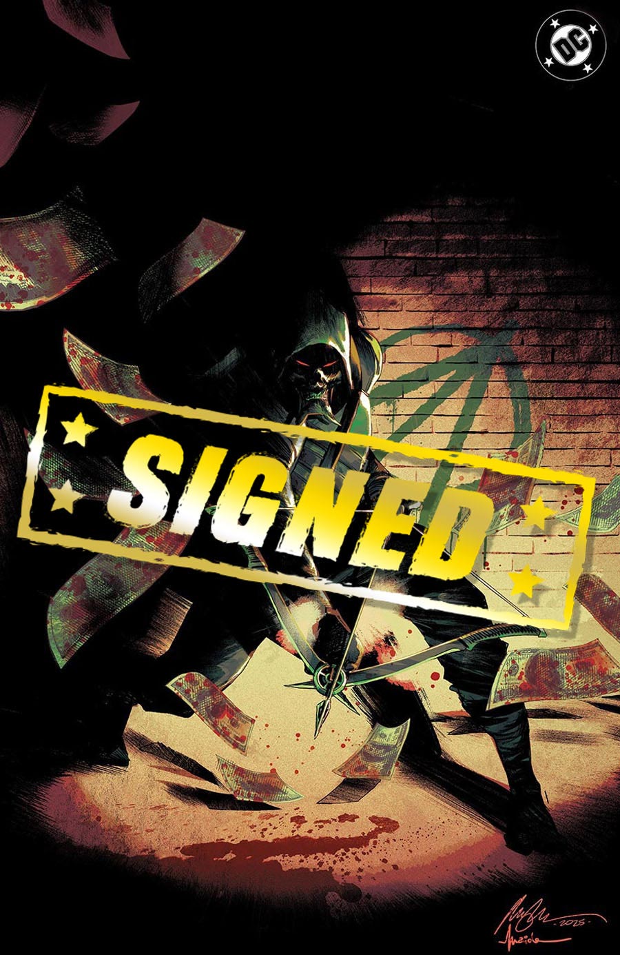 Absolute Green Arrow #1 Cover Q Variant Rafael Albuquerque Foil Cover Signed By Pornsak Pichetshote (DC All In)
