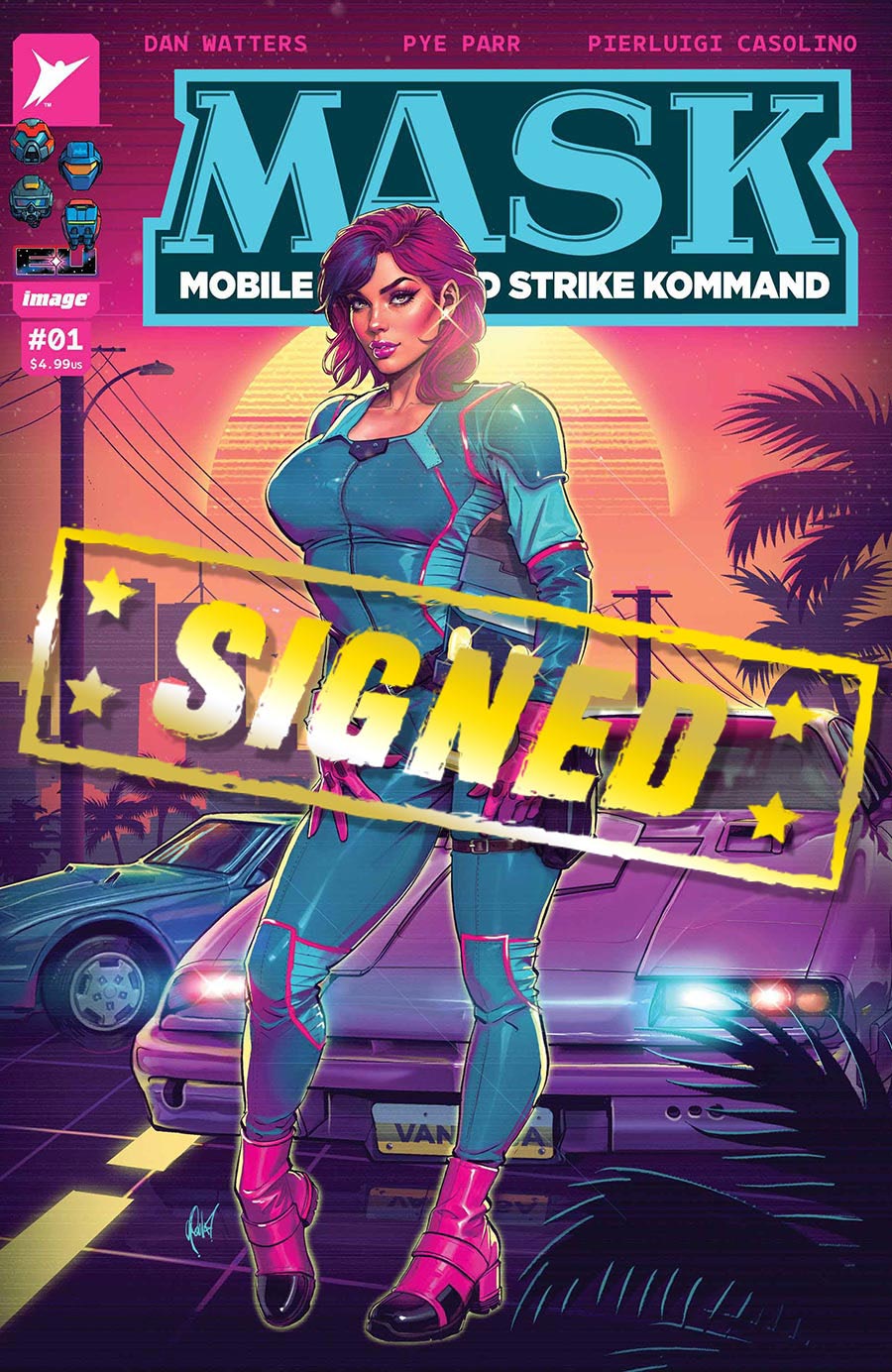 M.A.S.K. Vol 3 #1 Cover W Variant Cedric Poulat Cover Signed By Dan Watters