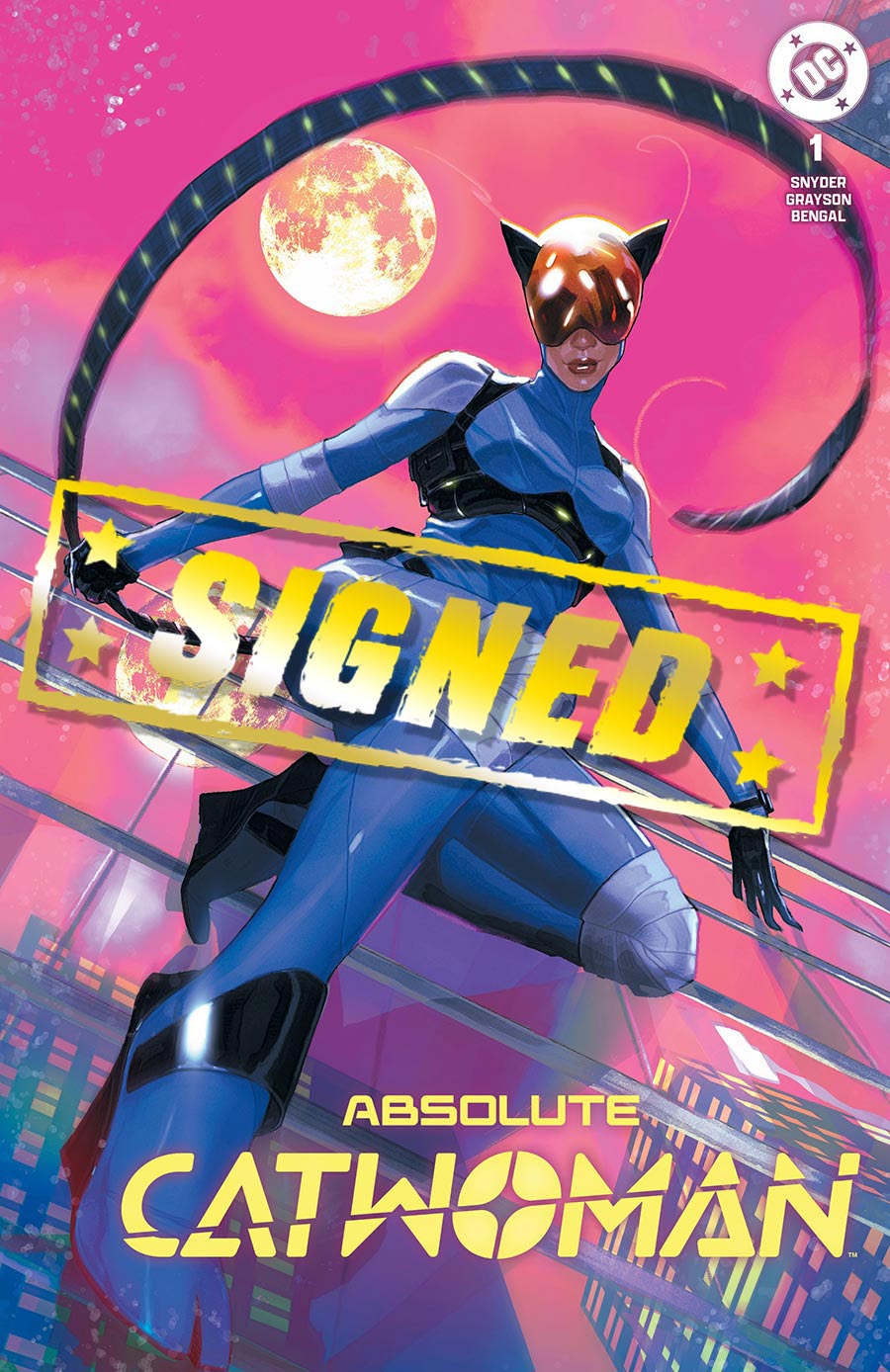 Absolute Catwoman #1  Midtown Exclusive Joshua Sway Swaby Variant Cover Signed By Che Grayson & Joshua Sway Swaby (DC All In)