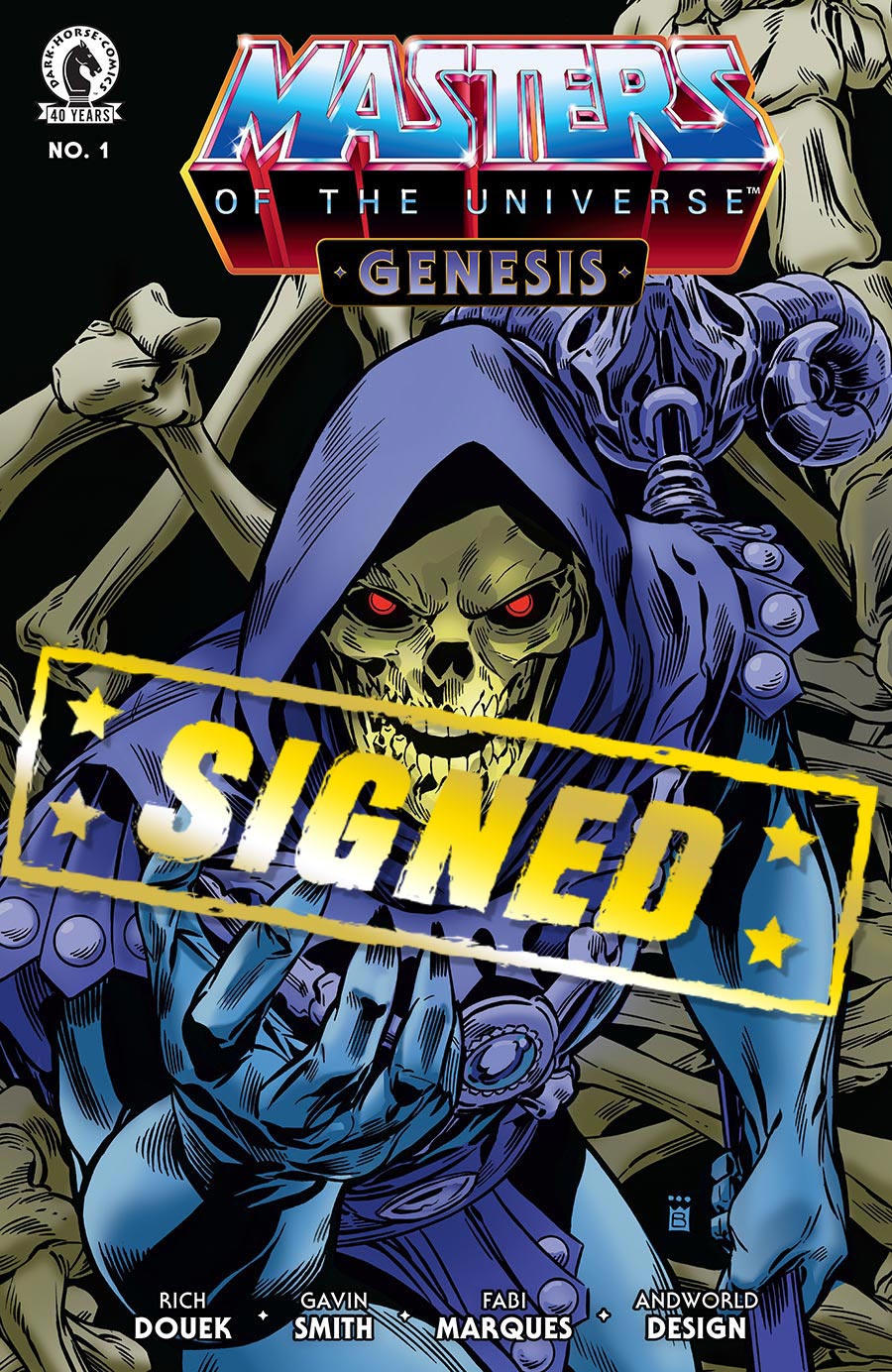Masters Of The Universe Genesis #1 Cover C Regular Mark Buckingham Cover Signed By Rich Douek & Gavin Smith