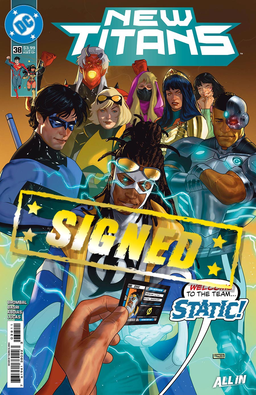 New Titans Vol 2 #38 Cover E Taurin Clarke Cover Signed By Taurin Clarke (DC All In)