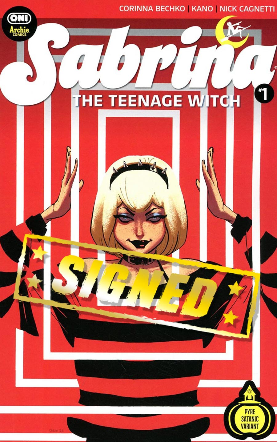 Sabrina The Teenage Witch Vol 2 #1 Cover Y Variant Chloe Brailsford Midnight Release Cover Signed By Chloe Brailsford