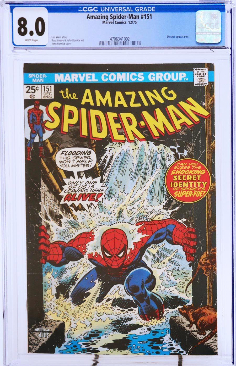 Amazing Spider-Man #151 Cover B CGC 8.0