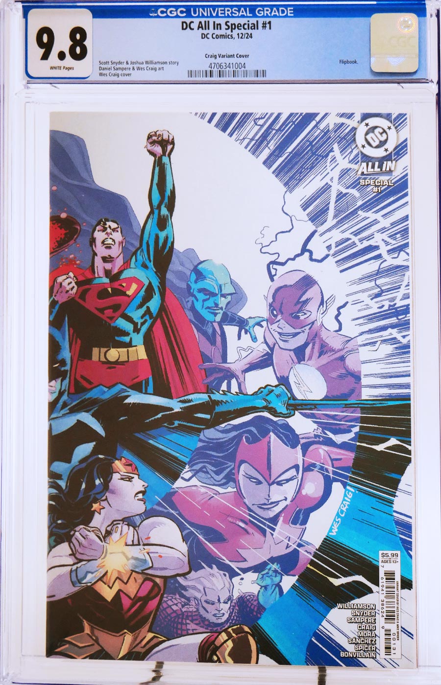 DC All In Special #1 (One Shot) Cover S CGC 9.8 Variant Wes Craig Wraparound Card Stock Cover