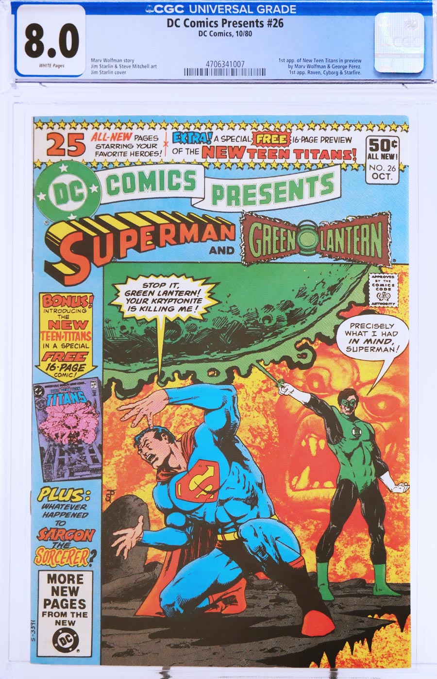 DC Comics Presents #26 Cover C CGC 8.0