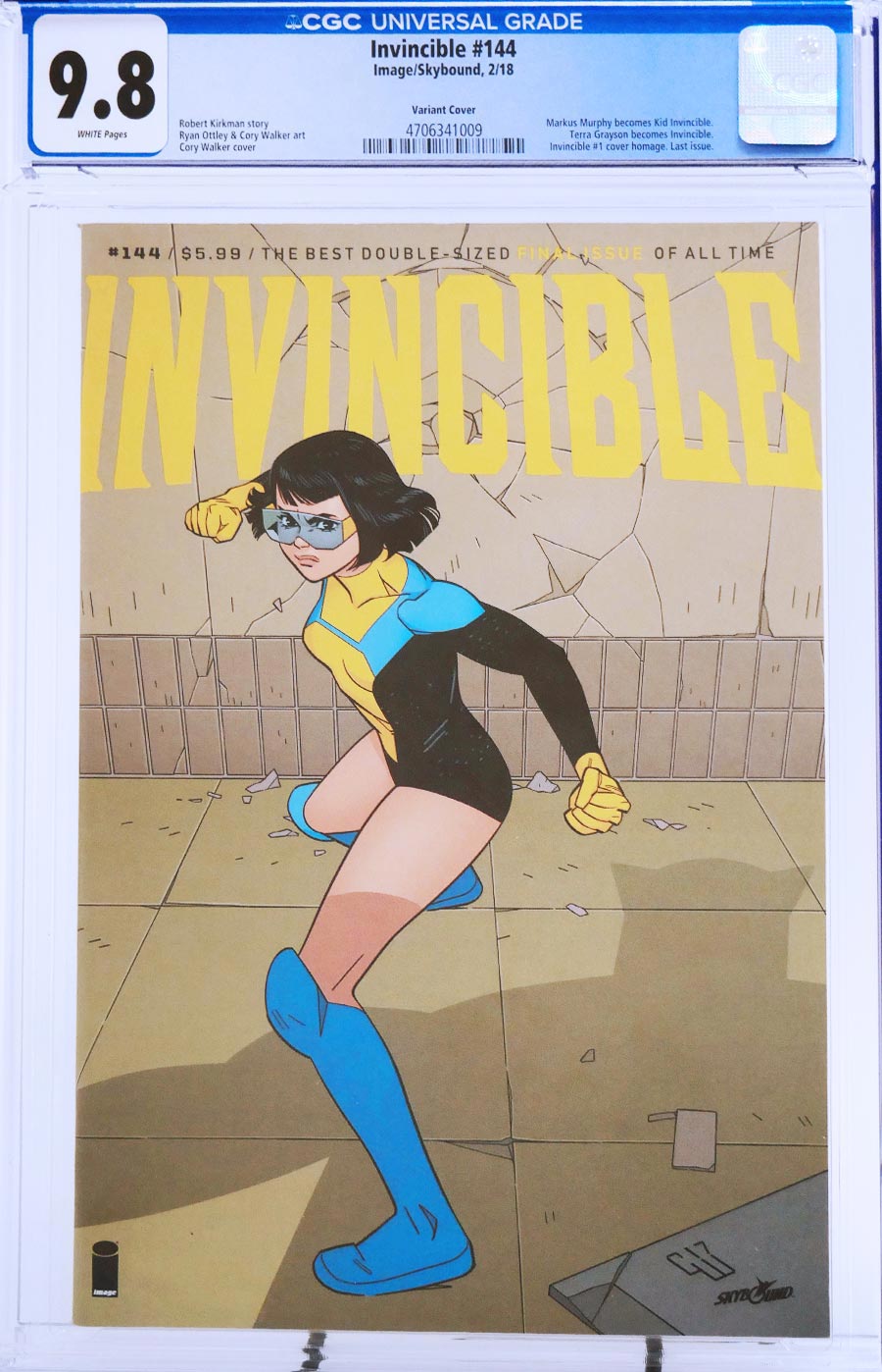 Invincible #144 Cover C CGC 9.8 Variant Cory Walker & Nathan Fairbairn Cover