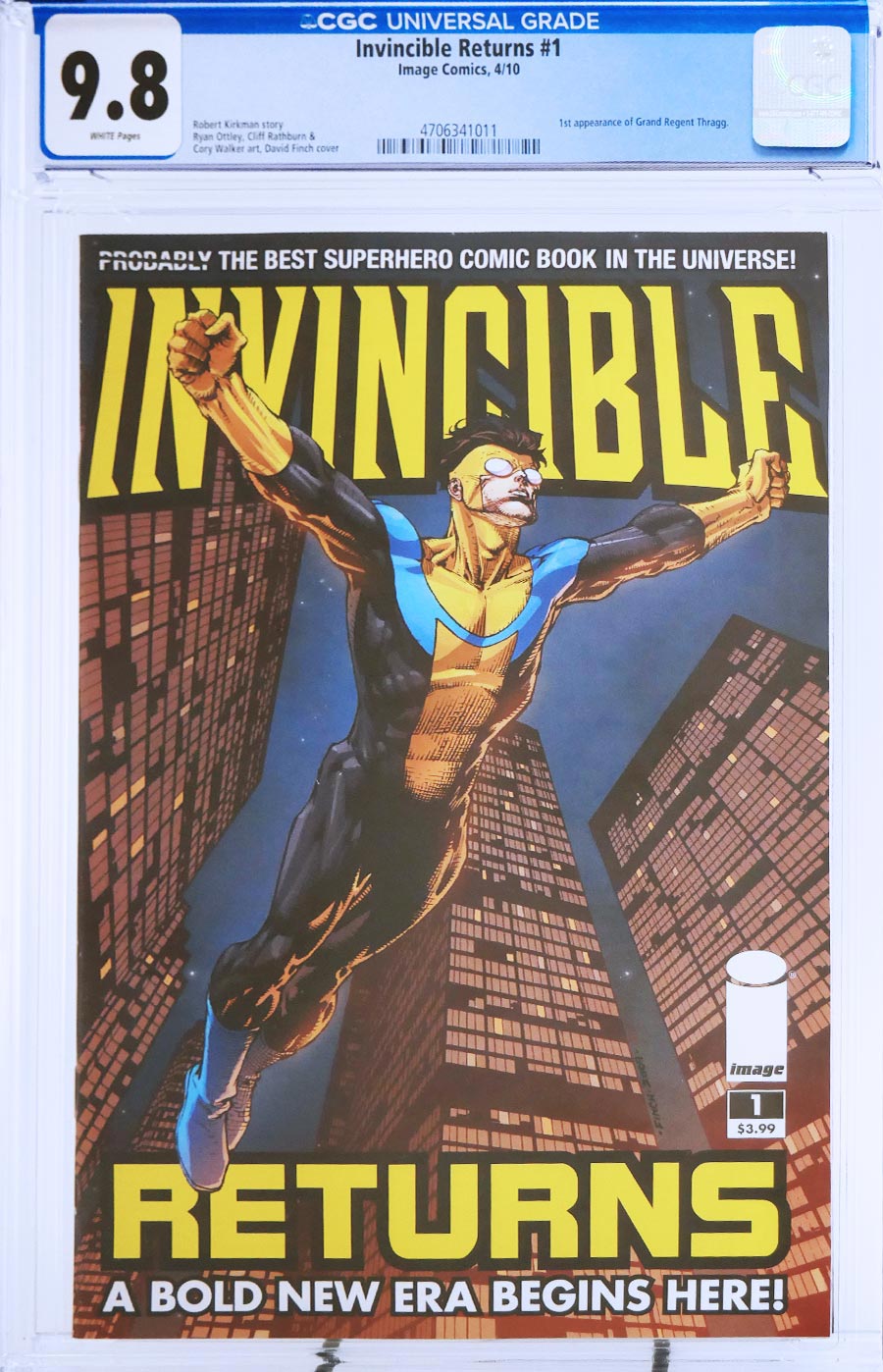 Invincible Returns #1 Cover G CGC 9.8 1st Ptg Regular David Finch Cover