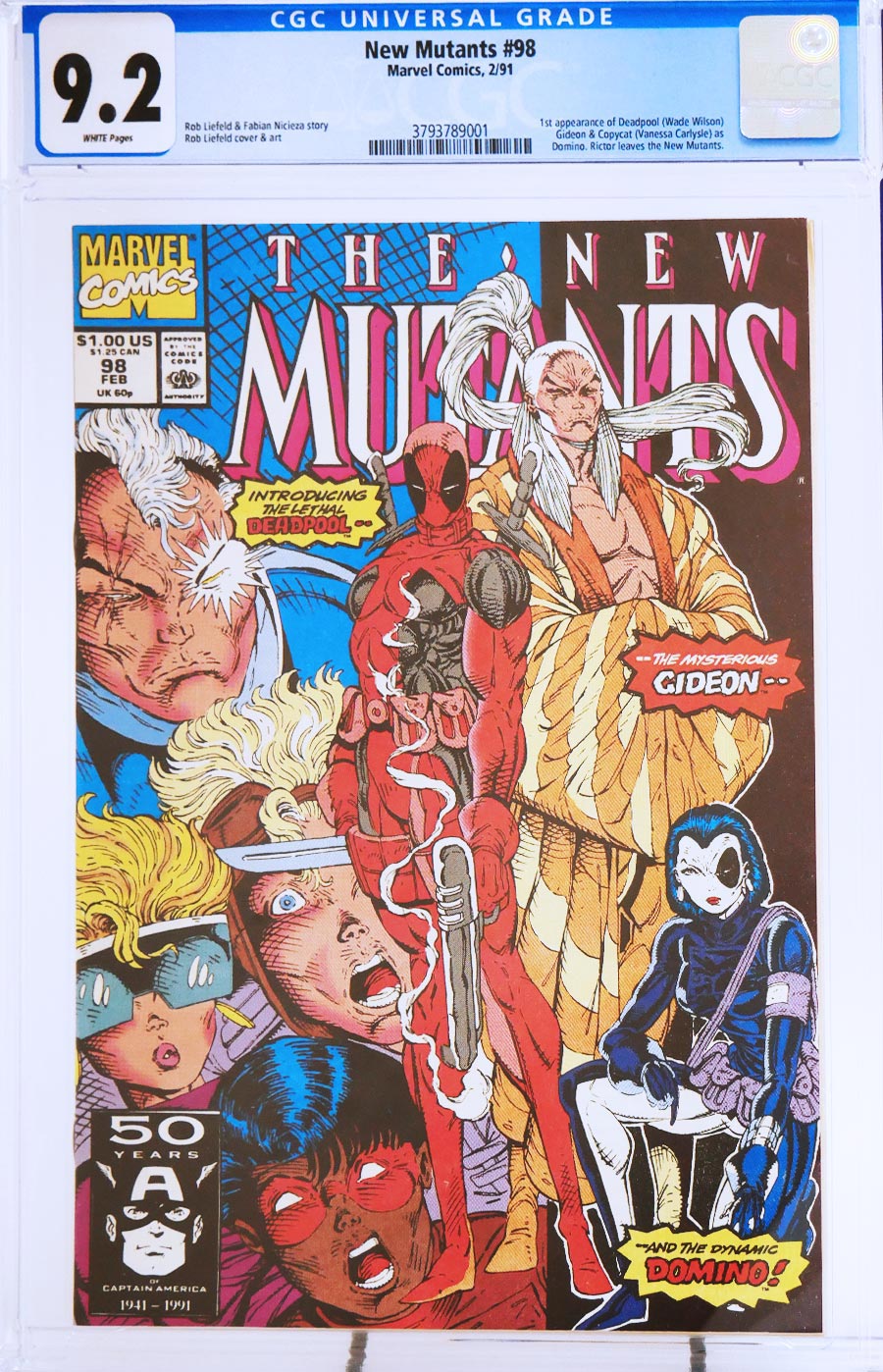New Mutants #98 Cover J CGC 9.2