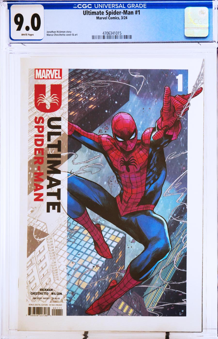 Ultimate Spider-Man Vol 2 #1 Cover Z-F CGC 9.0 Regular Marco Checchetto Cover 