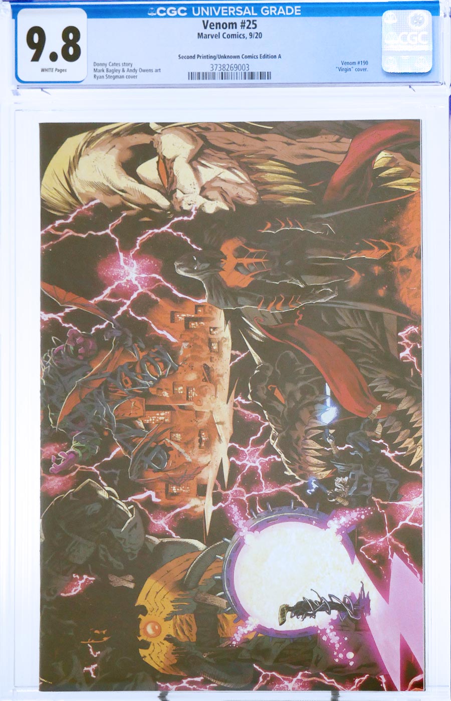 Venom Vol 4 #25 Cover Z-D 2nd Ptg Ryan Stegman Wraparound Variant Cover CGC 9.8