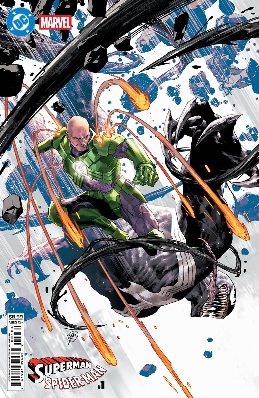 DC Marvel Superman Spider-Man #1 (One Shot) Cover Z-C 2nd Ptg C Yasmine Putri Lex Luthor & Venom Card Stock Variant Cover