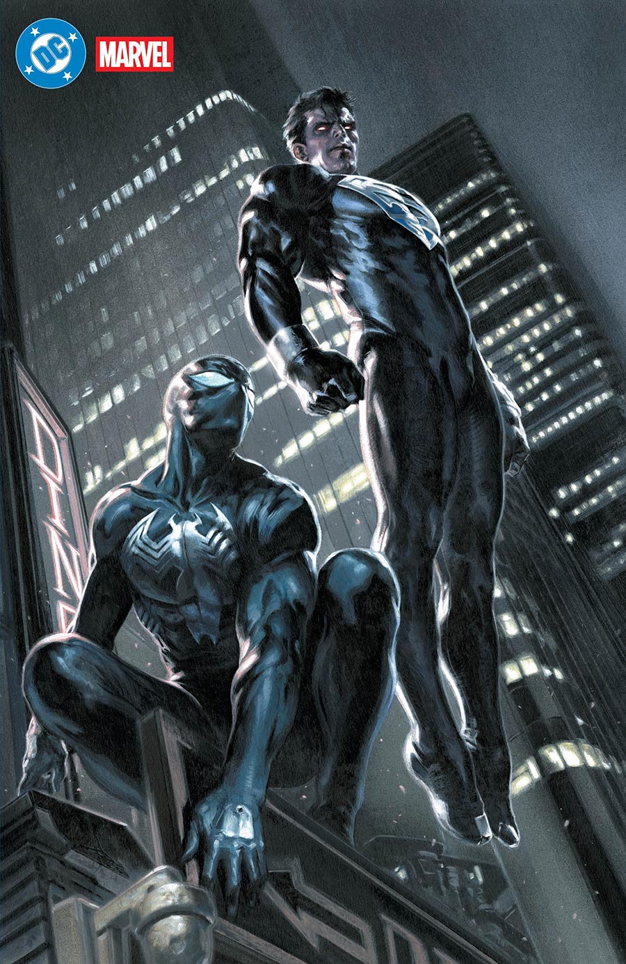 DC Marvel Superman Spider-Man #1 (One Shot) Cover Z-D 2nd Ptg D Gabriele Dell Otto Superman Black & Spider-Man Black Foil Variant Cover