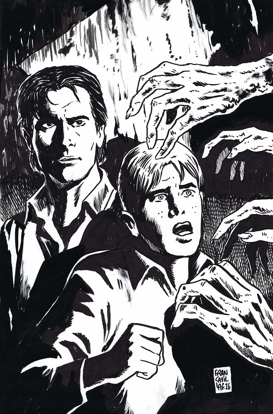 Archie x Army Of Darkness #4 Cover N Incentive Francesco Francavilla Line Art Virgin Cover