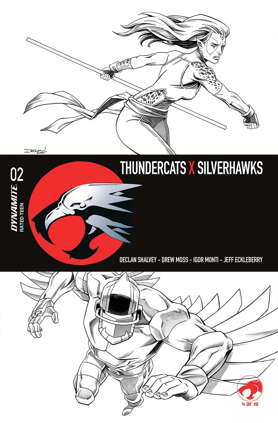 ThunderCats X SilverHawks #2 Cover L Variant Declan Shalvey Line Art Cover (ThunderCats X SilverHawks Part 4)