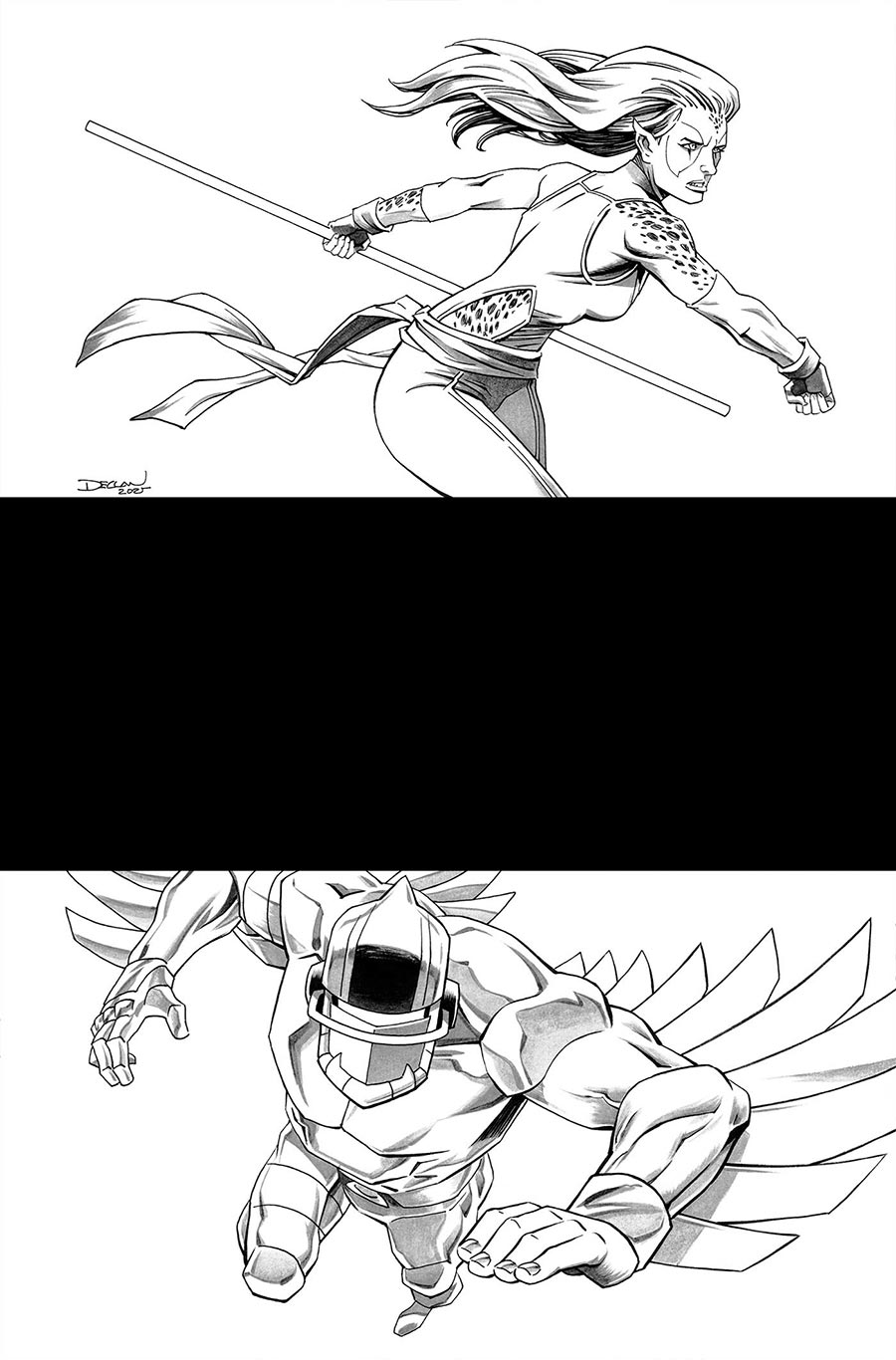 ThunderCats X SilverHawks #2 Cover M Incentive Declan Shalvey Line Art Virgin Cover (ThunderCats X SilverHawks Part 4)