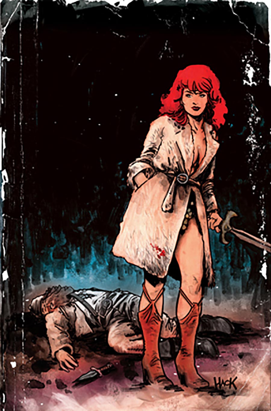 Red Sonja Noir The Plunder And The Princess #1 (One Shot) Cover F Limited Edition Robert Hack Virgin Cover