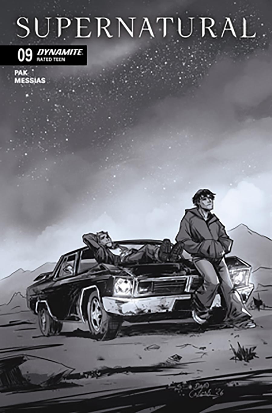 Supernatural Vol 2 #9 Cover G Incentive David Cousens Line Art Cover