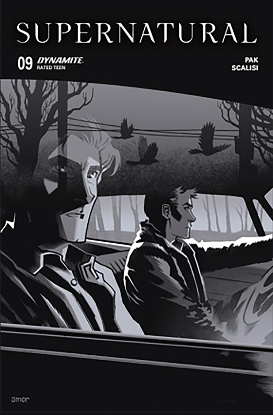 Supernatural Vol 2 #9 Cover H Incentive John Amor Line Art Cover