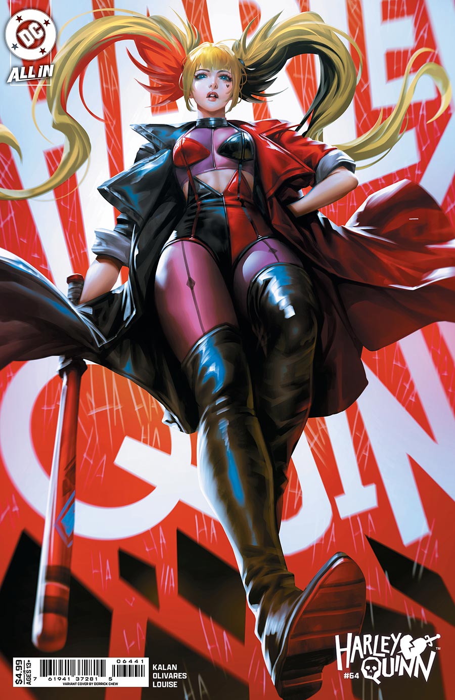 Harley Quinn Vol 4 #64 Cover D Variant Derrick Chew Card Stock Cover (DC All In)