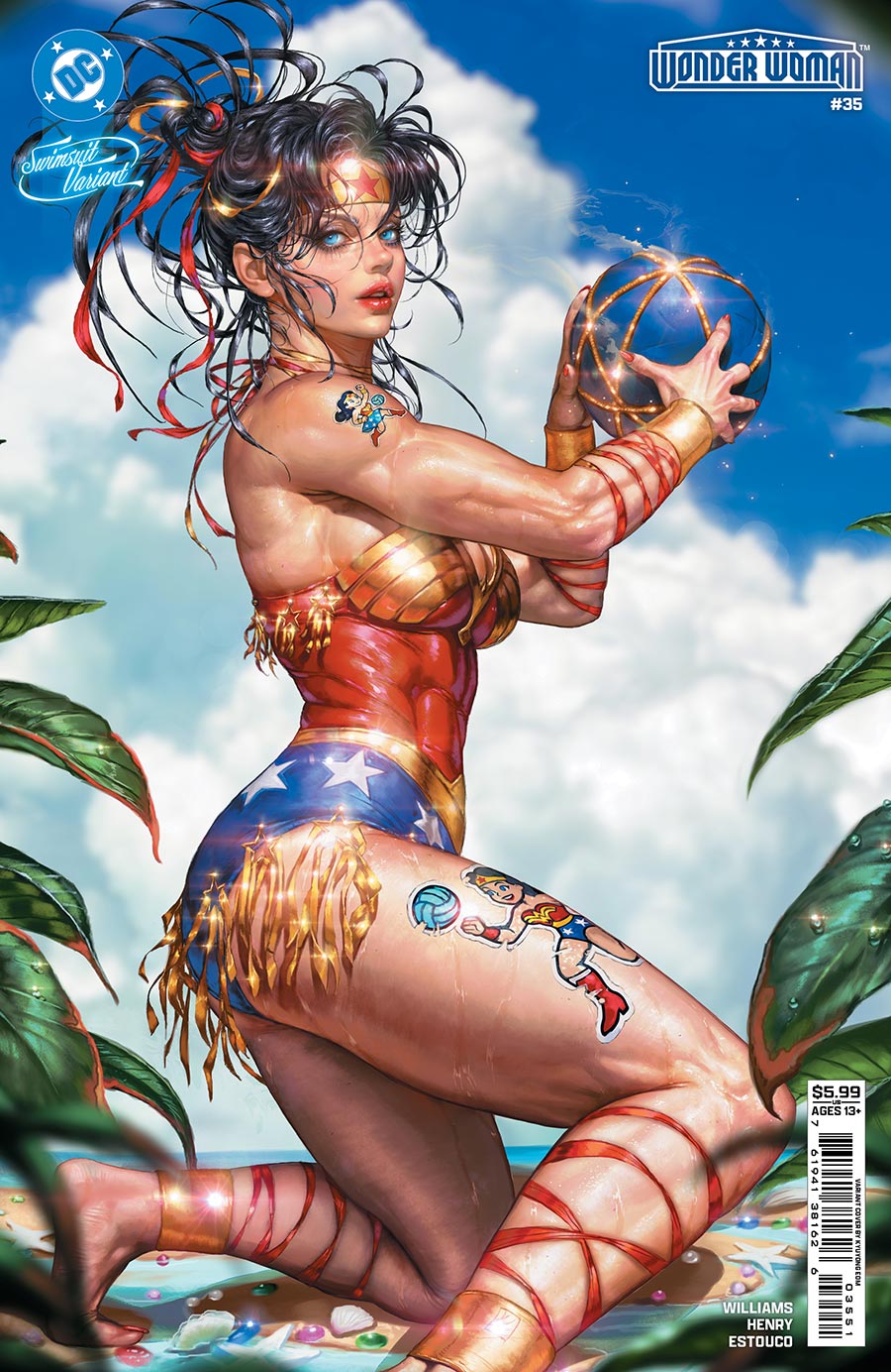 Wonder Woman Vol 6 #35 Cover E Variant Kyuyong Eom Swimsuit Card Stock Cover (DC All In)