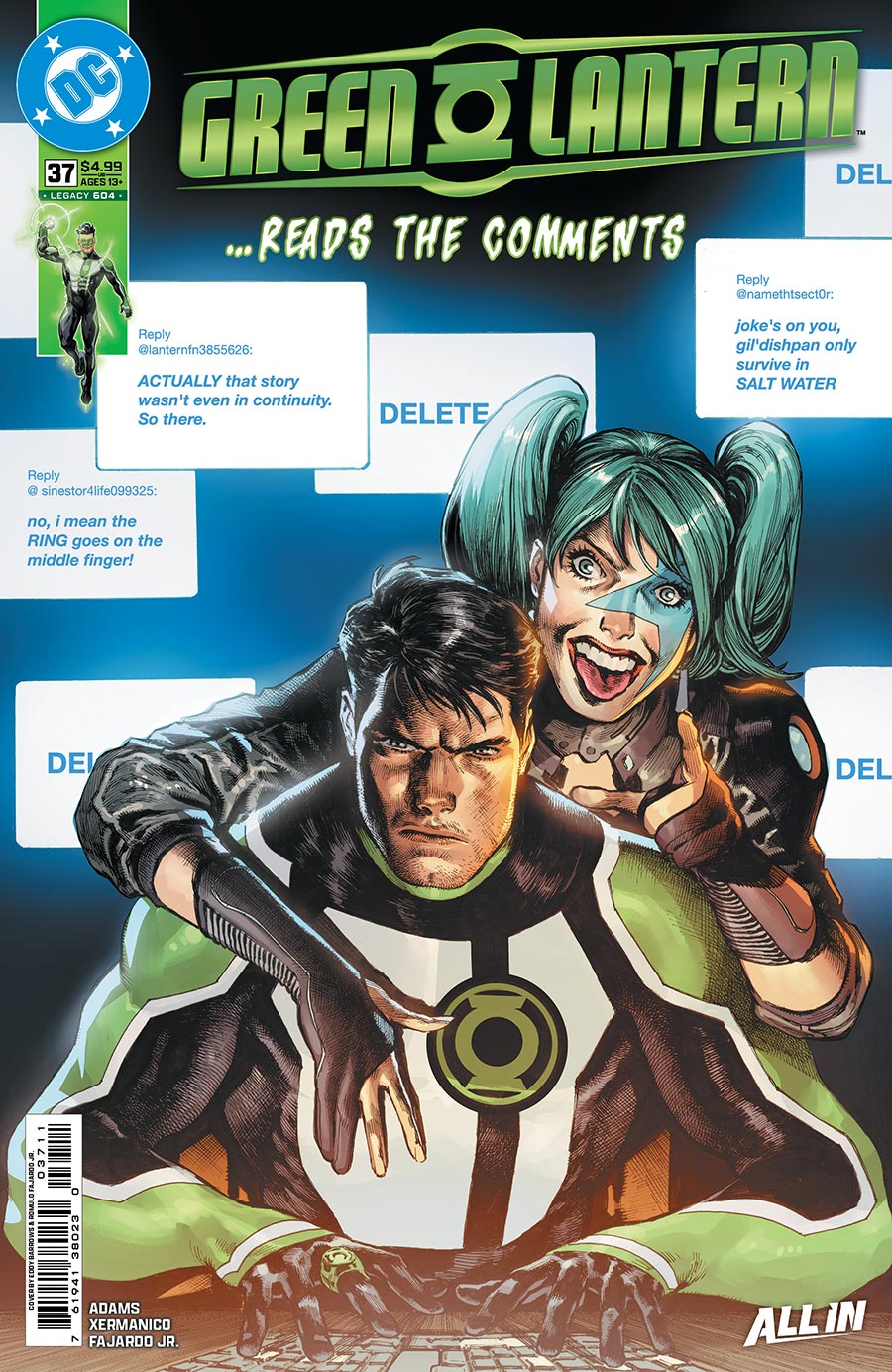 Green Lantern Vol 8 #37 Cover A Regular Eddy Barrows Cover (DC All In)