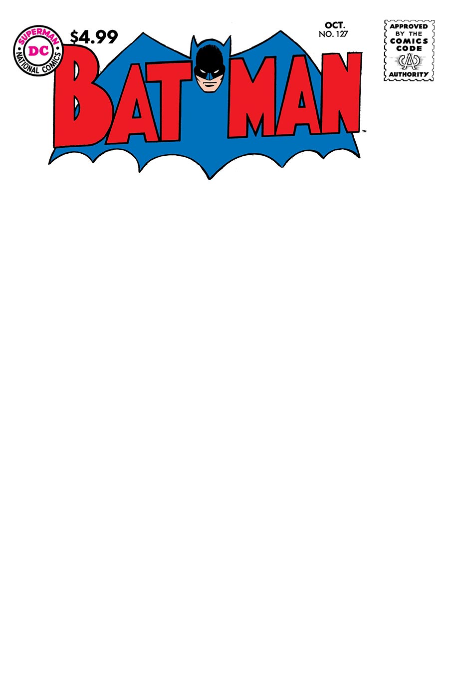 Batman #127 Facsimile Edition Cover B Variant Blank Card Stock Cover