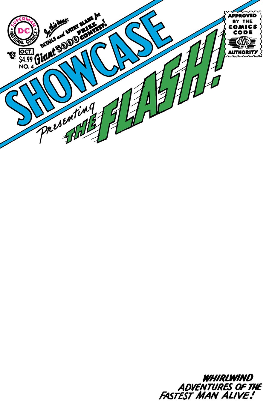 Showcase #4 Facsimile Edition Cover B Variant Blank Card Stock Cover