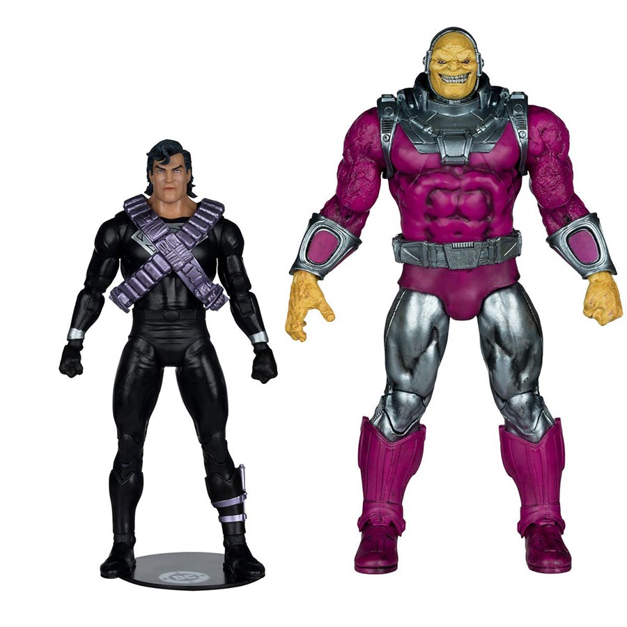 DC Kryptonian Suit Superman 7-Inch Action Figure vs Mongul MegaFig Action Figure