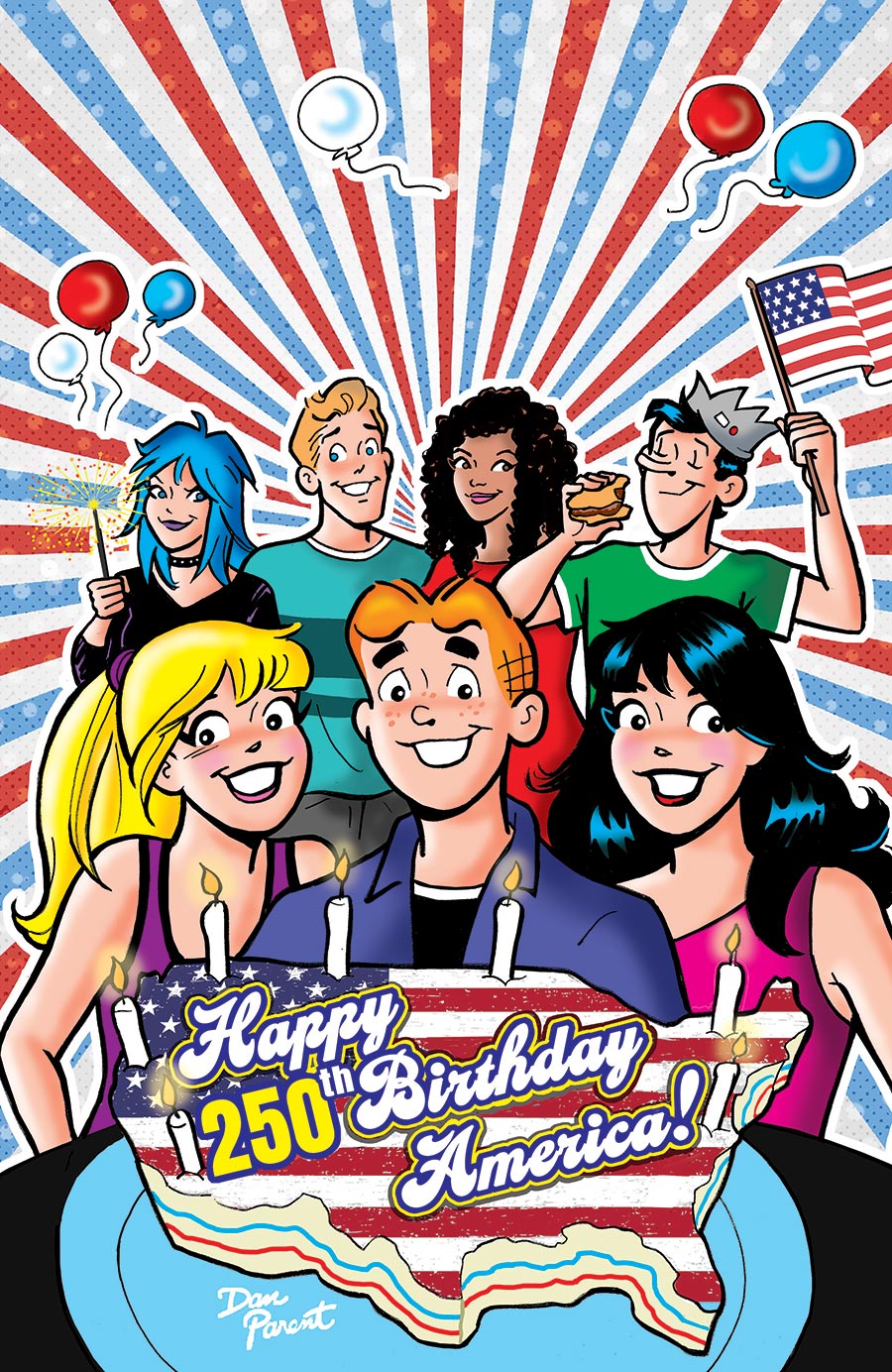 Archie Comics Celebrates Americas 250th #1 (One Shot) Cover D Variant Dan Parent Foil Virgin Cover