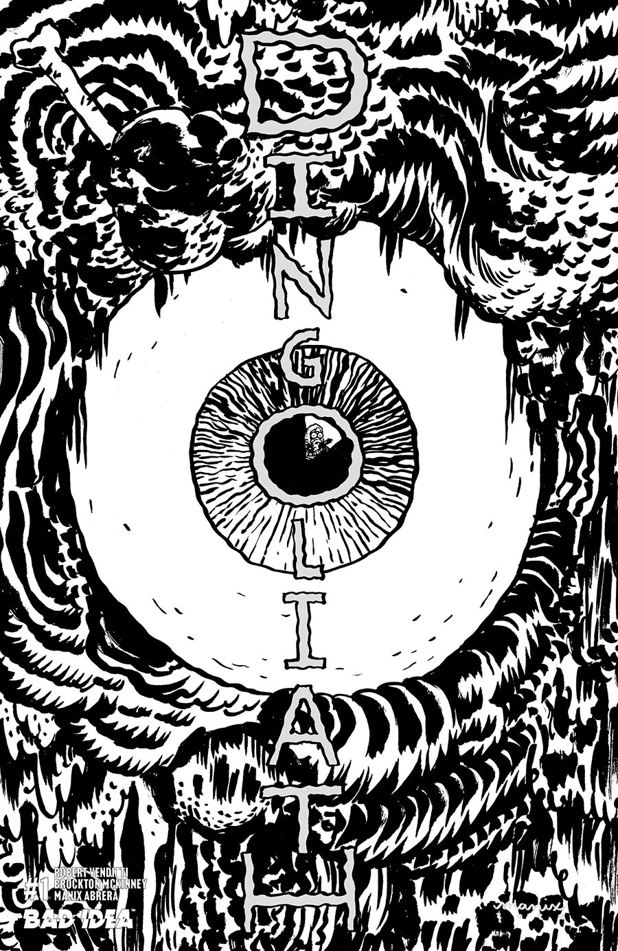 Dingoliath #1 (One Shot) Cover G Incentive Manix Abrera Black & White Cover