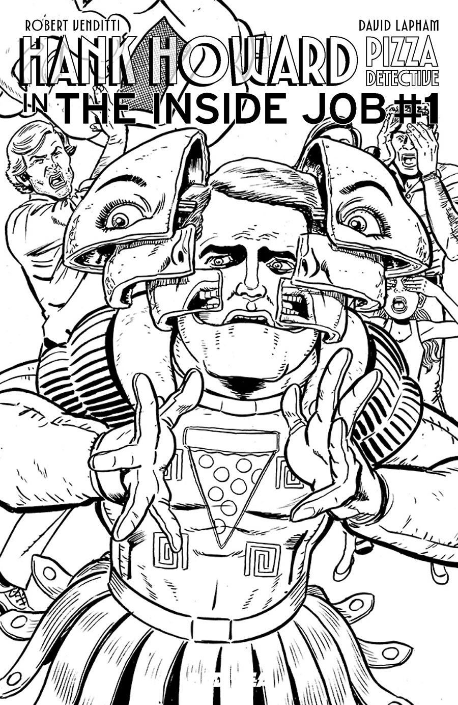 Hank Howard Pizza Detective The Inside Job #1 (One Shot) Cover C Variant David Lapham Movie Moments Verhoeven Homage Cover
