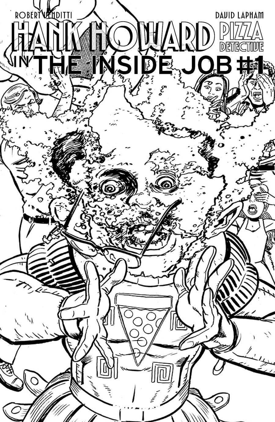 Hank Howard Pizza Detective The Inside Job #1 (One Shot) Cover B Variant David Lapham Movie Moments Cronenberg Homage Cover