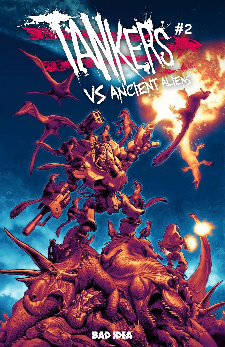 Tankers vs Ancient Aliens #2 Cover B Variant Lewis LaRosa Cover