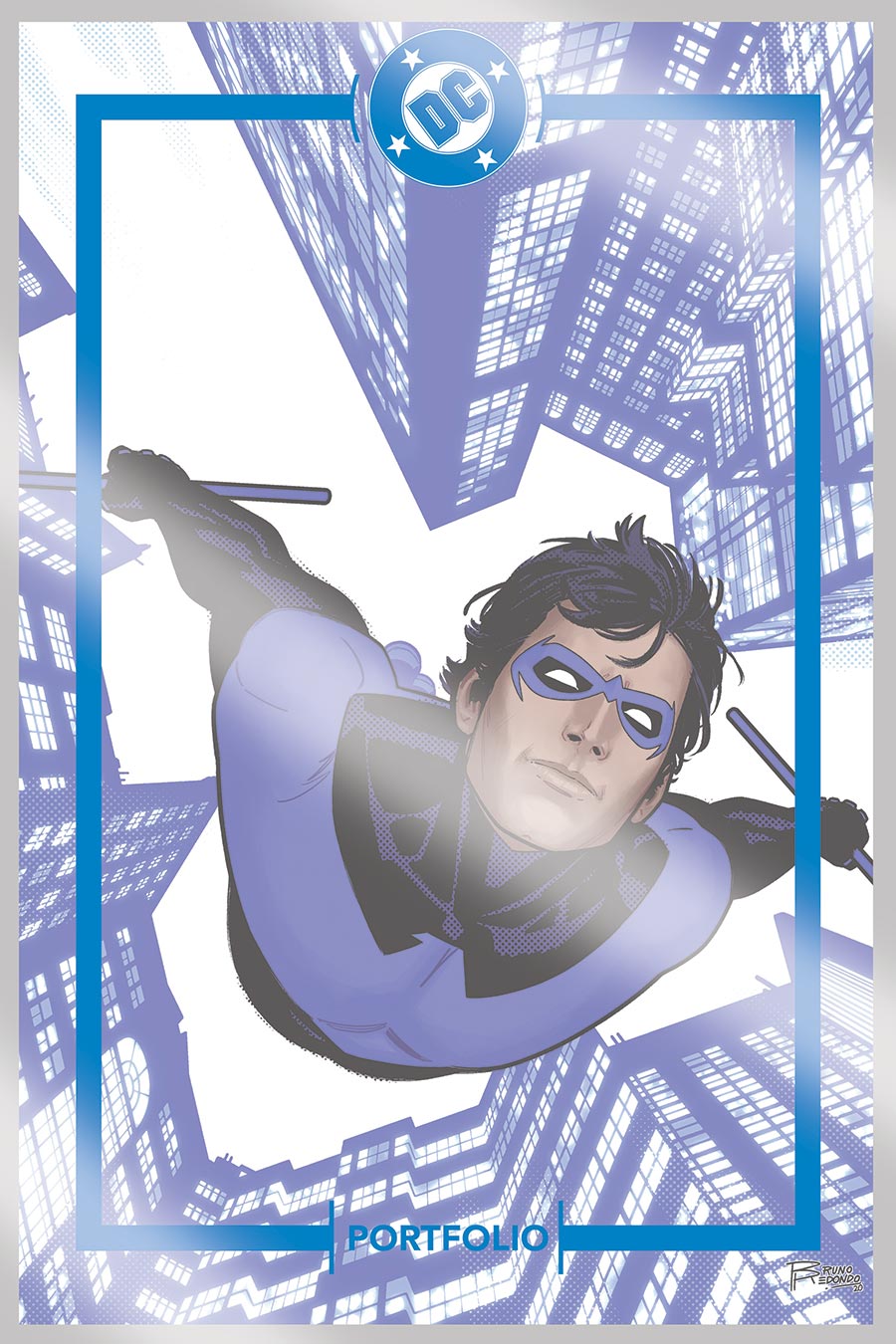 DC Portfolios Of Bruno Redondo 9-Print Set - Nightwing