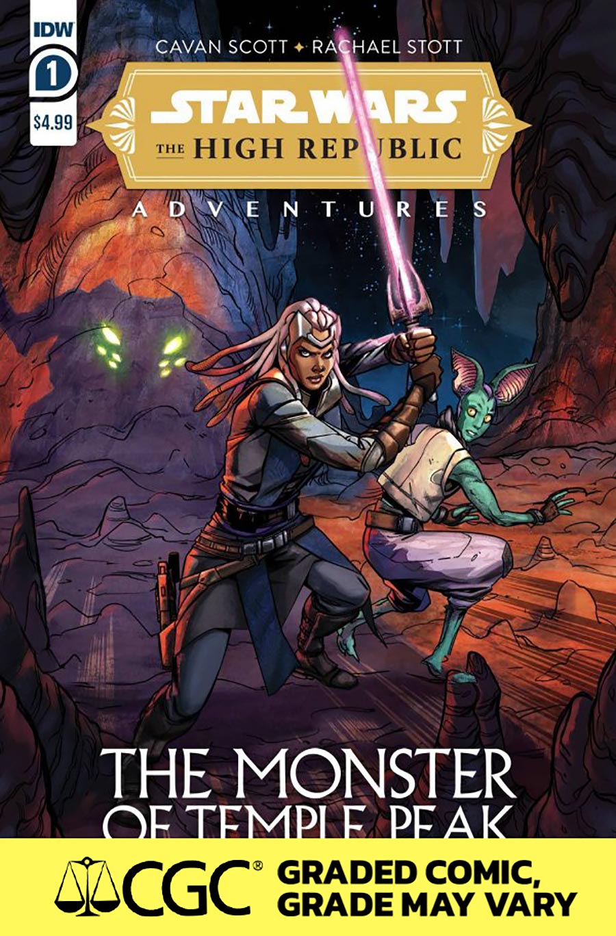 Star Wars The High Republic Adventures Monster Of Temple Peak #1 Cover B DF CGC Graded 9.8