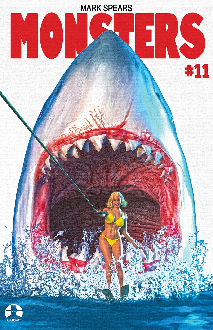 Mark Spears Monsters #11 Cover C Variant Mark Spears Shark Week Jaws 2 Homage Cover