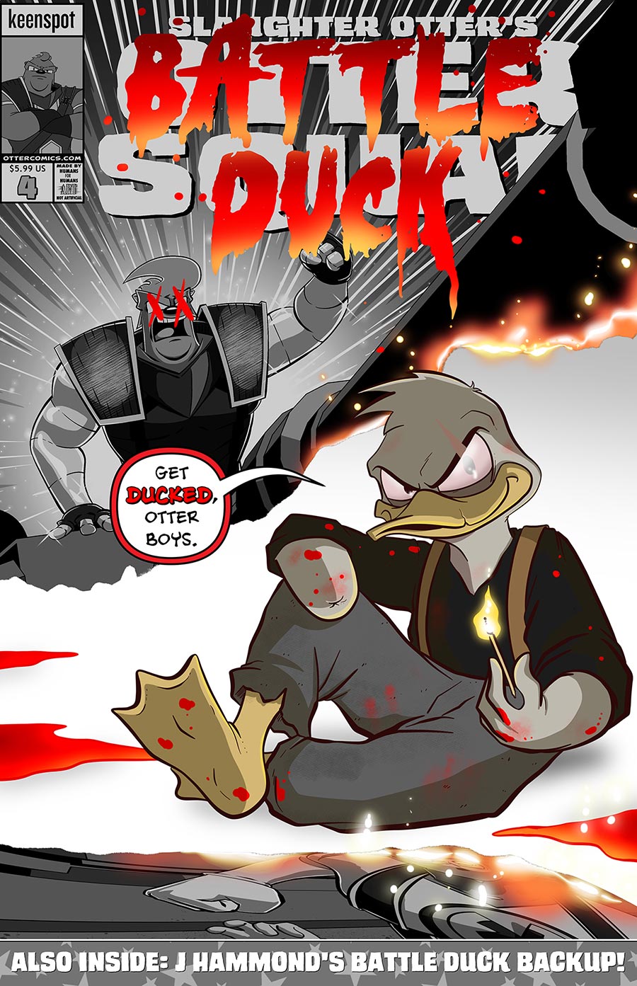 Slaughter Otters Otter Squad #4 Cover B Variant J Hammond Get Ducked Cover
