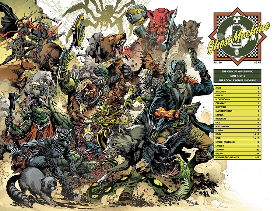Ghost Machine The Official Guidebook #4 Cover C Variant Ivan Reis Danny Miki & Brad Anderson Wraparound Cover