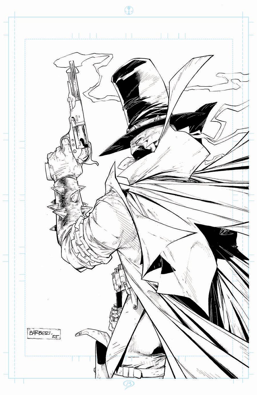 Gunslinger Spawn #56 Cover B Variant Carlo Barberi Raw Art Cover